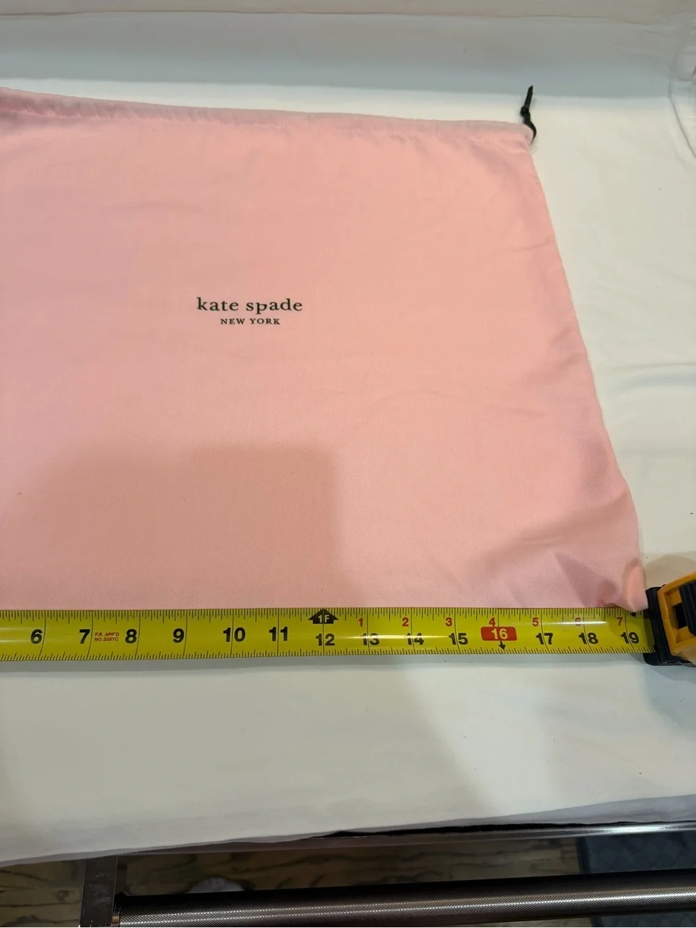 kate spade Light Pink Drawstring Dust Bag with Logo